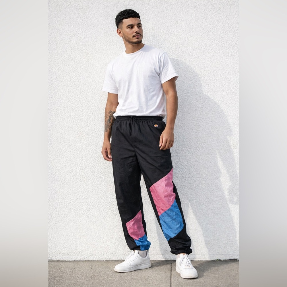 Ellesse Black Mesh Track Pants